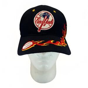 Rare Vintage New York Yankees Ball On Fire Embroidered Tiger H.M. Caps Inc.